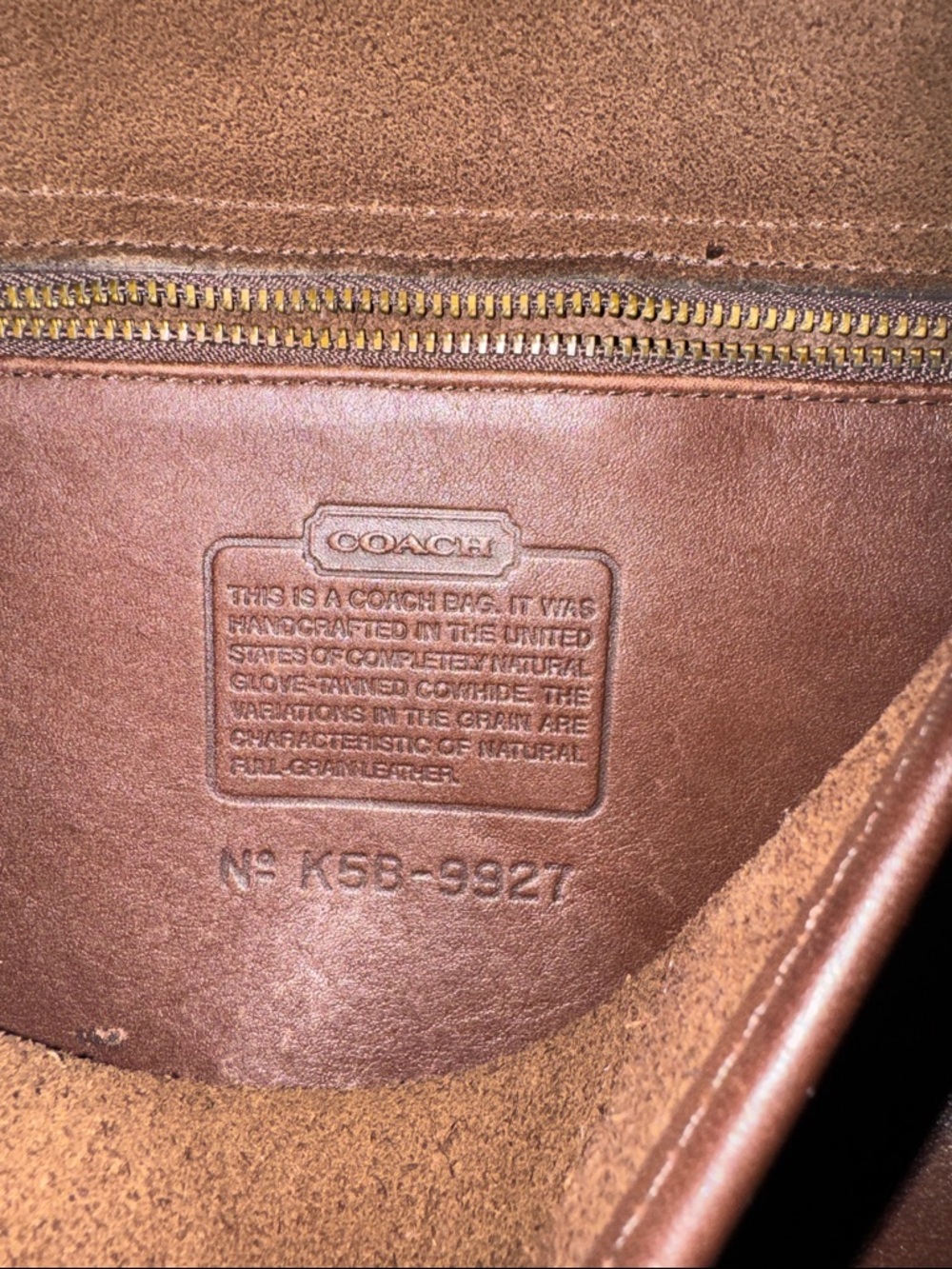 Vintage Coach Brown Leather Willis Messenger Bag with Gold Turn-Lock - Picture 9 of 10